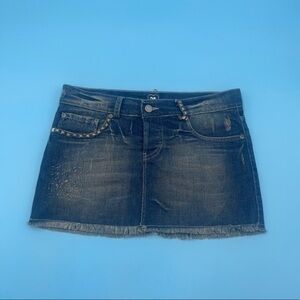 My Lovely Jean Distressed Denim Skirt